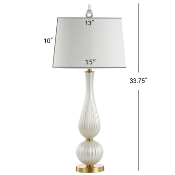 Gillian 33.7" Glass LED Table Lamp - JONATHAN Y